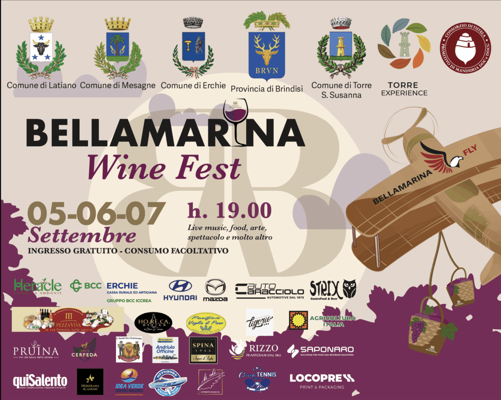 titol Bellamarina Wine Fest - Cronoprogramma - Tenute BellaMarina